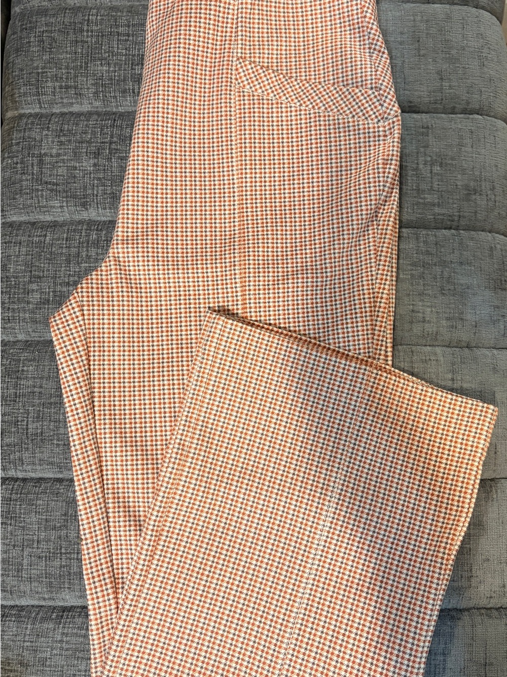 Women’s Orange Houndstooth Dress Pants